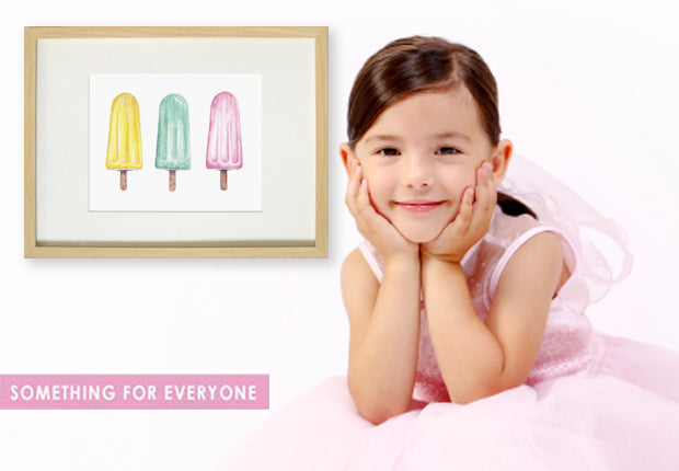 Print of pastel ice cream / ice blocks
