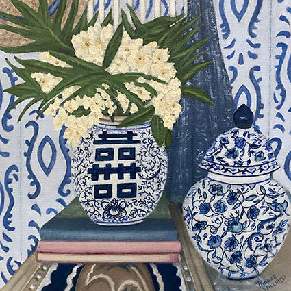 Frangipanis and Xanadu in  in Double Happiness Jar