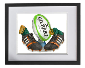 Rugby Union football painting print