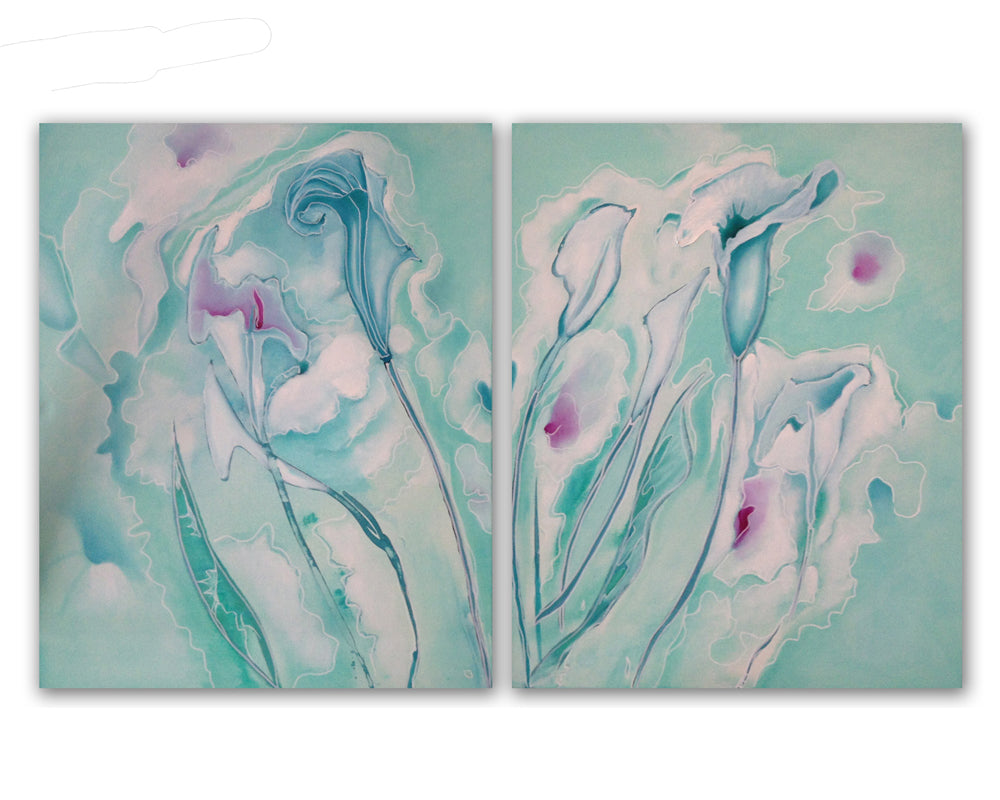 Original oil on canvas Floral Symphony of lilies