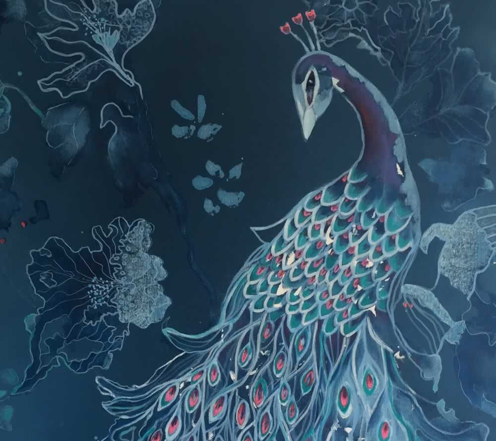 Original Oil Painting of peacock - Beauty of nature