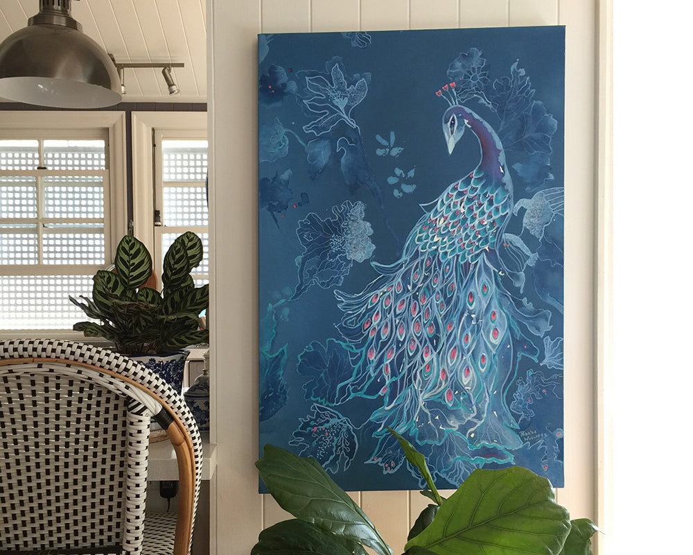 Original Oil Painting of peacock - Beauty of nature