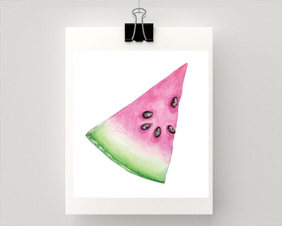 Print of a slice of summer watermelon