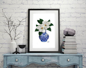 More magnolias. More blue and white...