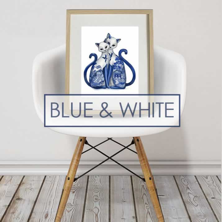 PRINTS - CHINOISERIE / BLUE & WHITE