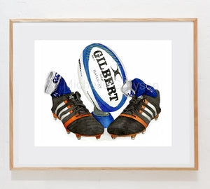 Nudgee College Rugby Union football painting print