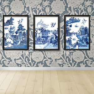 Print of popular Spode Willow design with a slight twist on the design