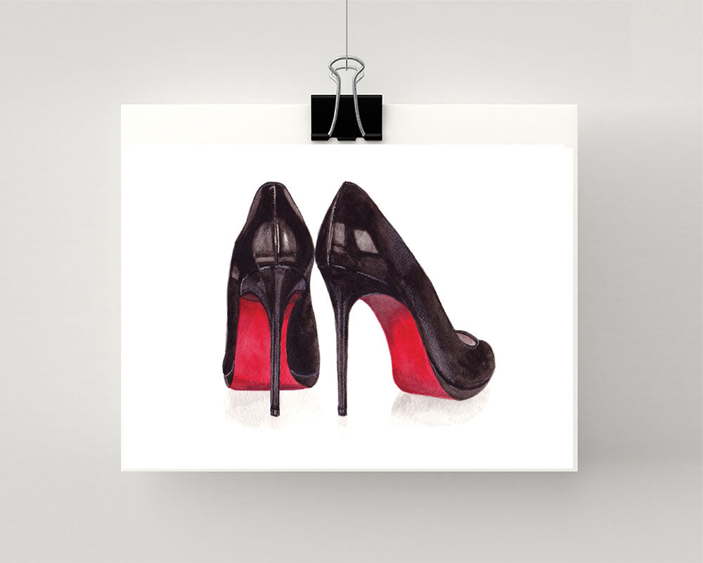 Information Betydning værksted Print of Christian Louboutin shoe - Sprout Gallery