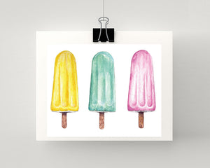 Print of pastel ice cream / ice blocks