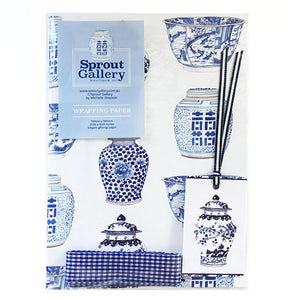 Bespoke blue and white ming jar wrapping kit