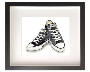 Print of Converse All Star Sneakers