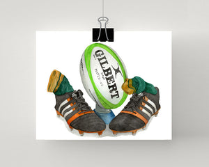 Rugby Union football painting print