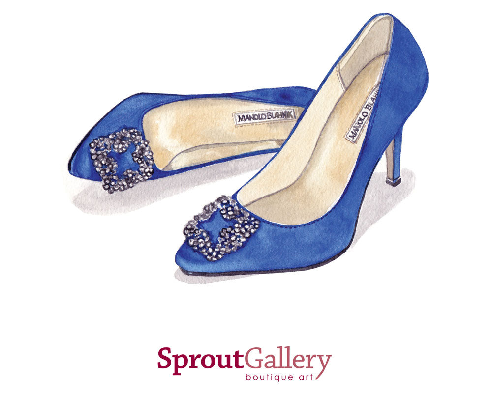 Manolo blahnik something blue shoes Clearance