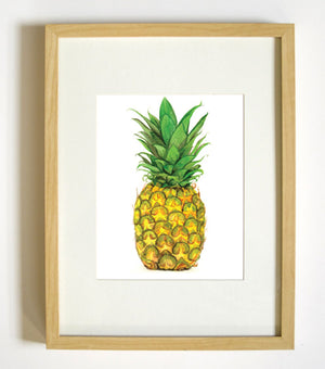 Print of a summer pineapple