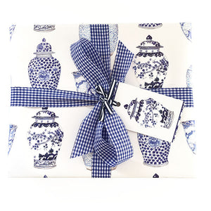 Bespoke blue and white ming jar wrapping kit