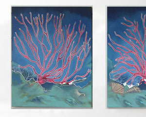 Original oil on canvas seaweed pair