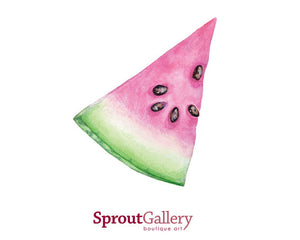 Print of a slice of summer watermelon